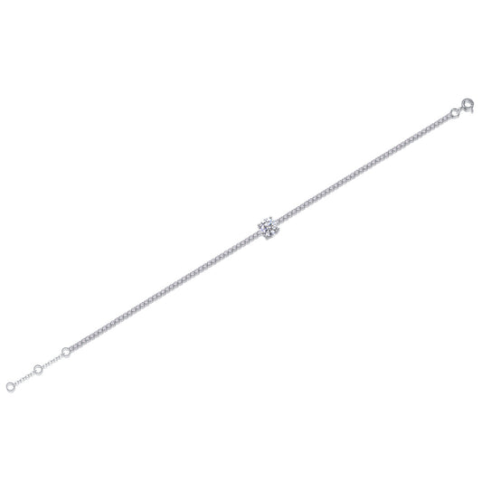 Elegant Moissanite Diamond Bracelet – S925 Sterling Silver Luxury Jewelry for Women